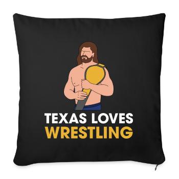 Conception de lutte au Texas pour les fiers fans du Texas - Housse de coussin décorative 45 x 45 cm - noir - Devant