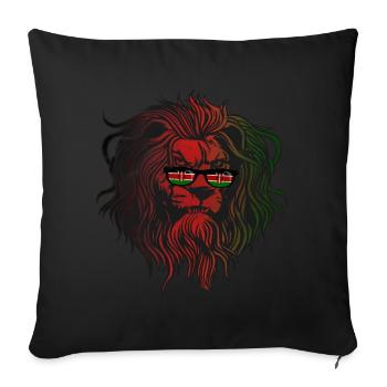 Kenya - Sofa pillowcase 17,3'' x 17,3'' (45 x 45 cm) - black - Front