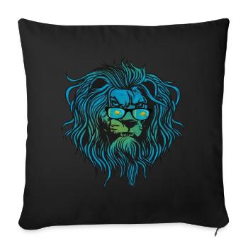Kazakhstan - Housse de coussin décorative 45 x 45 cm - noir - Devant