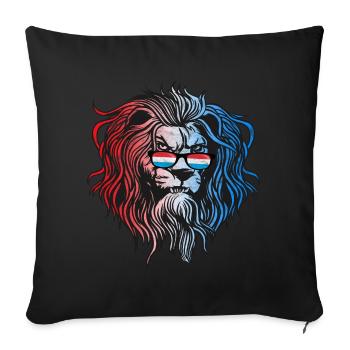Luxembourg - Sofa pillowcase 17,3'' x 17,3'' (45 x 45 cm) - black - Front