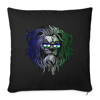Lesotho - Housse de coussin décorative 45 x 45 cm - noir - Devant