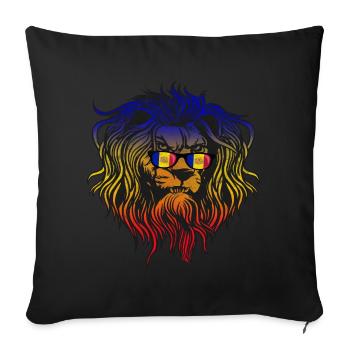 Andorra - Sofa pillowcase 17,3'' x 17,3'' (45 x 45 cm) - black - Front