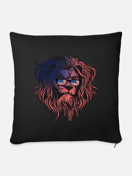 USA - Sofakissenbezug 45 x 45 cm - Schwarz