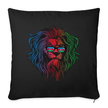 Azerbaijan - Sofa pillowcase 17,3'' x 17,3'' (45 x 45 cm) - black - Front