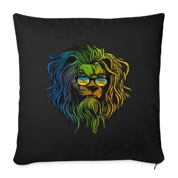 Amazigh - Sofa pillowcase 17,3'' x 17,3'' (45 x 45 cm) - black - Front