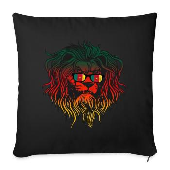 Cameroon - Sofa pillowcase 17,3'' x 17,3'' (45 x 45 cm) - black - Front