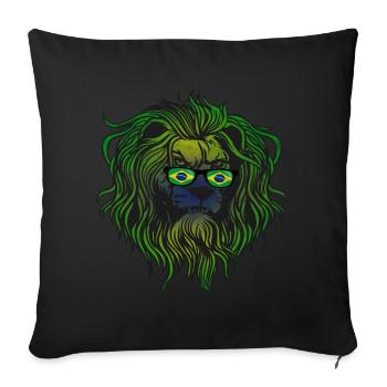 Brazil - Sofa pillowcase 17,3'' x 17,3'' (45 x 45 cm) - black - Front