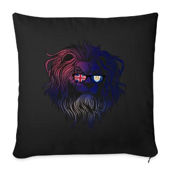 Anguilla - Housse de coussin décorative 45 x 45 cm - noir - Devant