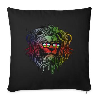 Central African Republic - Sofa pillowcase 17,3'' x 17,3'' (45 x 45 cm) - black - Front