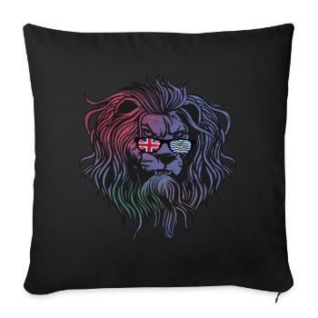 British Indian Ocean Territory - Sofa pillowcase 17,3'' x 17,3'' (45 x 45 cm) - black - Front
