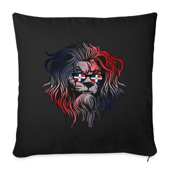 République dominicaine - Housse de coussin décorative 45 x 45 cm - noir - Devant