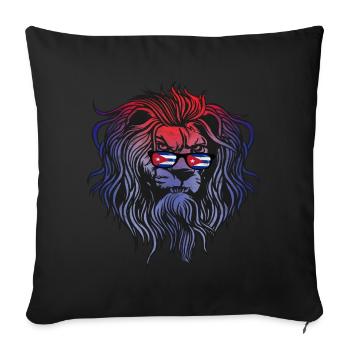 Kuba - Sofakissenbezug 45 x 45 cm - Schwarz - Vorne