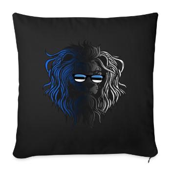 Estonie - Housse de coussin décorative 45 x 45 cm - noir - Devant