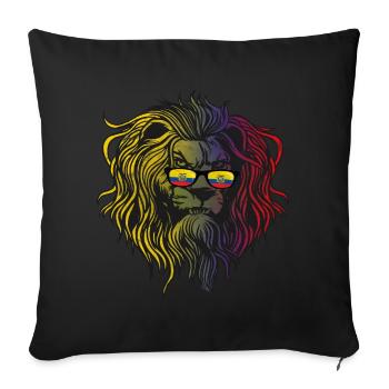 Ecuador - Sofa pillowcase 17,3'' x 17,3'' (45 x 45 cm) - black - Front