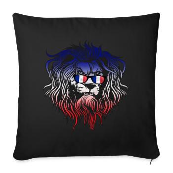 France - Sofa pillowcase 17,3'' x 17,3'' (45 x 45 cm) - black - Front