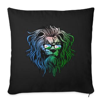 Djibouti - Sofa pillowcase 17,3'' x 17,3'' (45 x 45 cm) - black - Front