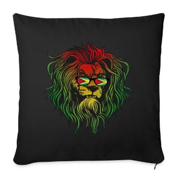 Guyana - Sofa pillowcase 17,3'' x 17,3'' (45 x 45 cm) - black - Front