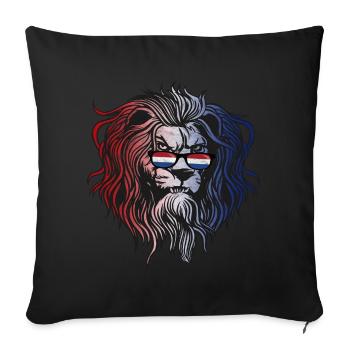 Netherlands - Sofa pillowcase 17,3'' x 17,3'' (45 x 45 cm) - black - Front