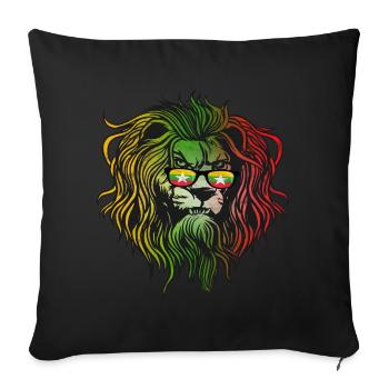 Myanmar - Sofa pillowcase 17,3'' x 17,3'' (45 x 45 cm) - black - Front