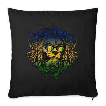 Ogoni - Housse de coussin décorative 45 x 45 cm - noir - Devant