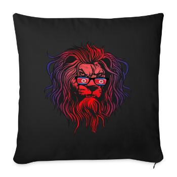 North Korea - Sofa pillowcase 17,3'' x 17,3'' (45 x 45 cm) - black - Front