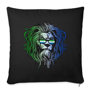 Sierra Leone - Sofa pillowcase 17,3'' x 17,3'' (45 x 45 cm) - black - Front