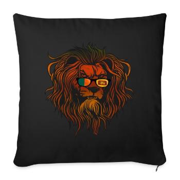 Sri Lanka - Sofa pillowcase 17,3'' x 17,3'' (45 x 45 cm) - black - Front
