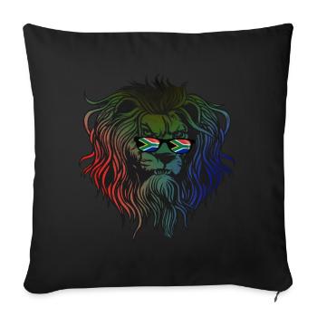 South Africa - Sofa pillowcase 17,3'' x 17,3'' (45 x 45 cm) - black - Front