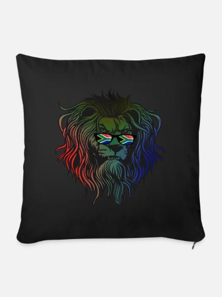 Südafrika - Sofakissenbezug 45 x 45 cm - Schwarz