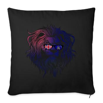 South Georgia and the South Sandwich Islands - Sofa pillowcase 17,3'' x 17,3'' (45 x 45 cm) - black - Front