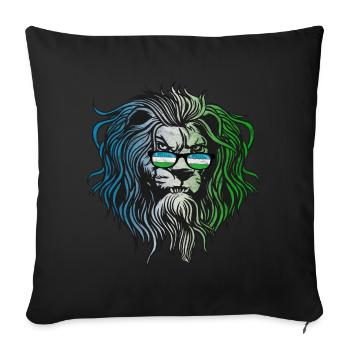Ouzbékistan - Housse de coussin décorative 45 x 45 cm - noir - Devant