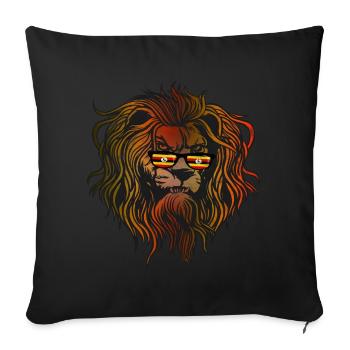 Uganda - Sofa pillowcase 17,3'' x 17,3'' (45 x 45 cm) - black - Front