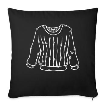 Location de chandail - Housse de coussin décorative 45 x 45 cm - noir - Devant