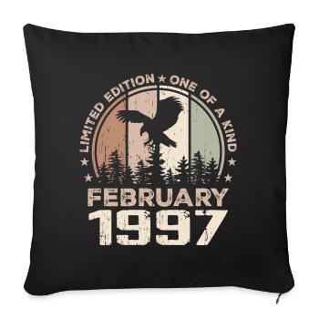 Incomparable since February 1997, 27th Anniversary - Sofa pillowcase 17,3'' x 17,3'' (45 x 45 cm) - black - Front