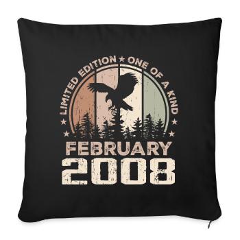 Incomparable since February 2008, 16th Anniversary - Sofa pillowcase 17,3'' x 17,3'' (45 x 45 cm) - black - Front