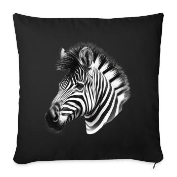 Zèbre - Housse de coussin décorative 45 x 45 cm - noir - Devant