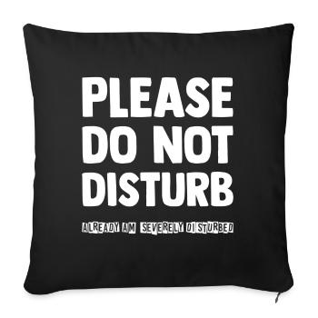 S’il vous plaît ne pas déranger - Housse de coussin décorative 45 x 45 cm - noir - Devant