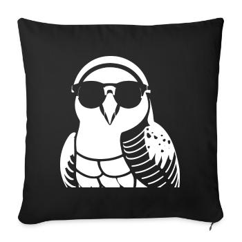 Funny Bird Wearing Sunglasses Cool Bourke's Parak - Sofa pillowcase 17,3'' x 17,3'' (45 x 45 cm) - black - Front