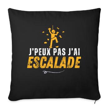 I CAN'T CLIMB - Sofa pillowcase 17,3'' x 17,3'' (45 x 45 cm) - black - Front