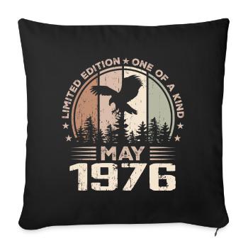Incomparable depuis mai 1976, 48e Anniversaire - Housse de coussin décorative 45 x 45 cm - noir - Devant
