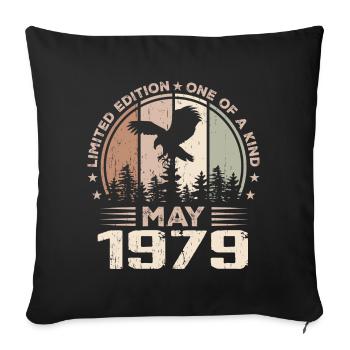 Unrivalled since May 1979, 45th Anniversary - Sofa pillowcase 17,3'' x 17,3'' (45 x 45 cm) - black - Front