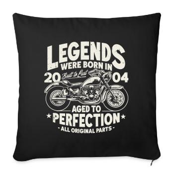 2004 Vintage Born Legends Birthday Motorcycle - Sofa pillowcase 17,3'' x 17,3'' (45 x 45 cm) - black - Front