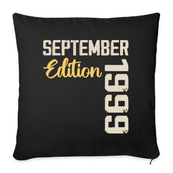 Septembre 1999 - 25e Anniversaire September 1999 - Housse de coussin décorative 45 x 45 cm - noir - Devant