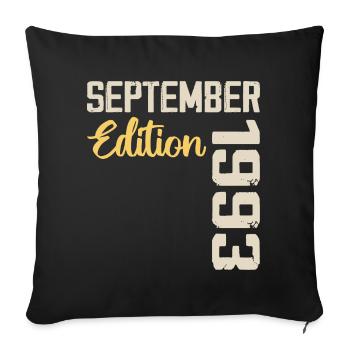 September 1993 - 31st Anniversary September 1993 - Sofa pillowcase 17,3'' x 17,3'' (45 x 45 cm) - black - Front