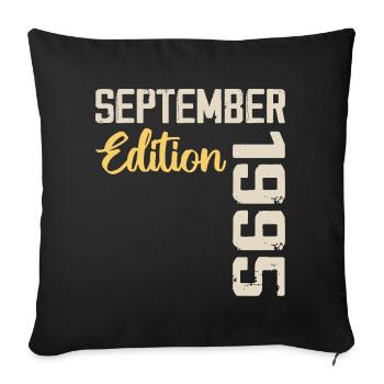 Septembre 1995 - 29e Anniversaire September 1995 - Housse de coussin décorative 45 x 45 cm - noir - Devant