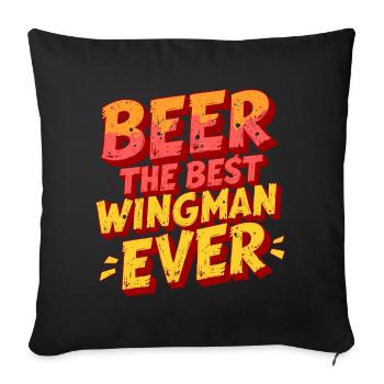 LA BIÈRE : LE MEILLEUR AILIER DE TOUS LES TEMPS - Housse de coussin décorative 45 x 45 cm - noir - Devant