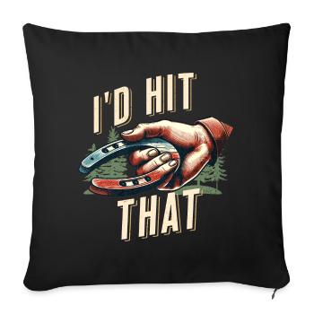 Lancer de fer à cheval Lancer de fer à cheval - Housse de coussin décorative 45 x 45 cm - noir - Devant