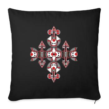 Unique Christmas design - Sofa pillowcase 17,3'' x 17,3'' (45 x 45 cm) - black - Front