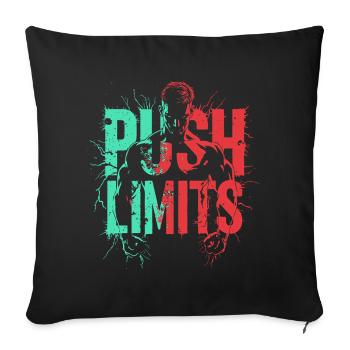 Gym Shirt Push Limit - Sofakissenbezug 45 x 45 cm - Schwarz - Vorne