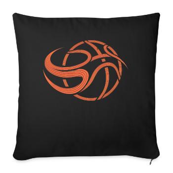 Abstract Basketball - Sofa pillowcase 17,3'' x 17,3'' (45 x 45 cm) - black - Front